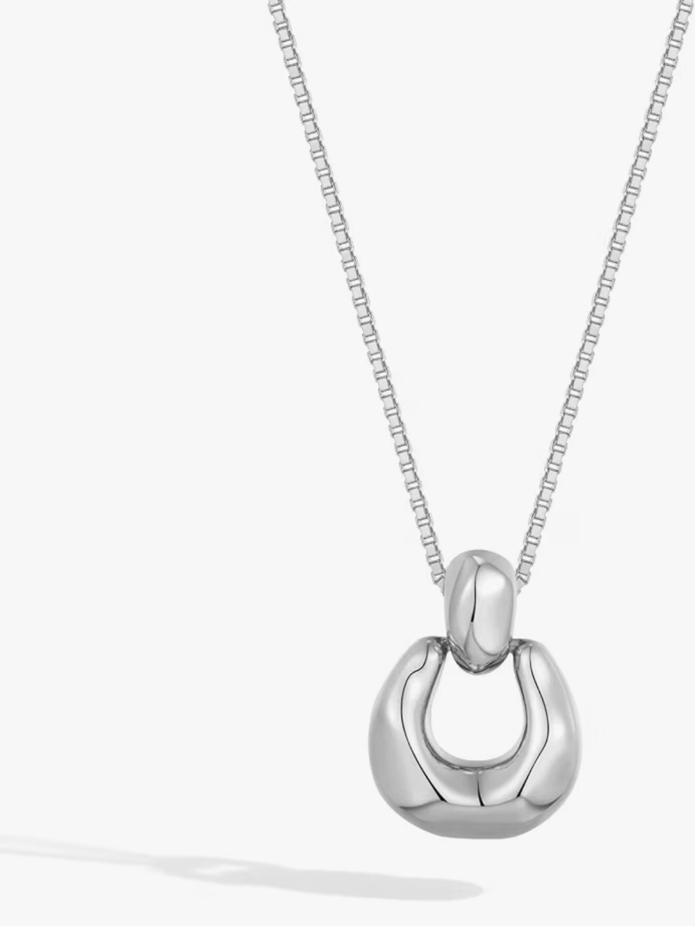 HESSAWELL Statement Chunky Fashion Pendant Necklace, Hypoallergenic Brass